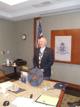 Pictured here guest speaker Compatriot Craig Dillaou, who is from the Monticello Chapter in Kansas. Compatriot Dillaou's topic was on the Secret Service.