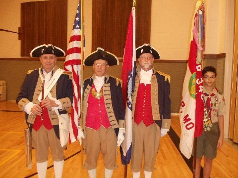 Pictured here include The HST Chapter Color Guard and Eagle Scout.  Each Eagle Scout was presented with a SAR certificate and SAR scouting patch by President Robert Grover on Wednesday, January 14, 2015, for their Boy Scout Eagle Scout accomplishment during their Eagle Scout Court of Honor.