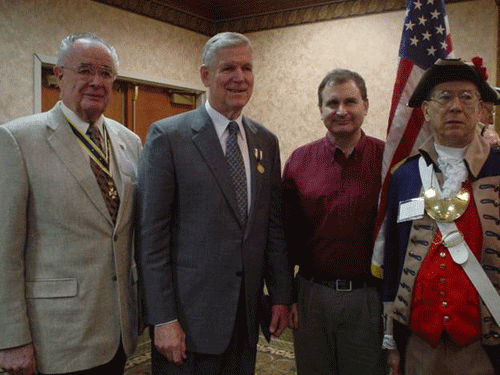 Pictured here is the distinguished guest General Richard B. Meyers, USAF (Retired) and members of the Harry S. Truman Chapter on March 31, 2007. General Meyers received the Gold Good Citizenship Medal at the 115th Annual Conference of the Kansas Society Sons of the American Revolution in Overland Park, KS.