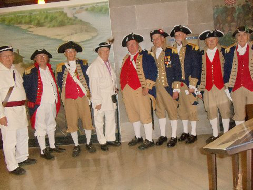 The MOSSAR Color Guard team is shown here participating with the he Missouri Sate Society Daughters of the American Revolution, in a Dedication Ceremony for Revolutionary War Patriots Buried in Missouri.  The Dedication Ceremony took place on Friday, May 9, 2014 2:00 pm at the Missouri State Capital Rotunda in Jefferson City, MO.