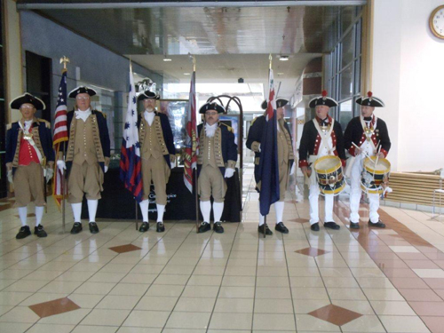 Pictured here is the MOSSAR and KSSSAR Color Guard teams from the Kansas City area, who are shown here at the Honor Flight Greeting for WW II Veterans at the Glenwood Arts Theater in Overland Park, KS. MOSSAR and KSSSAR Color Guard teams greeted WW II Veterans attending the movie 