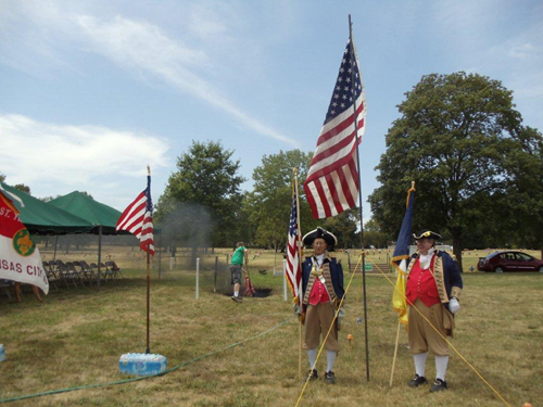 Shown here is the MOSSAR Color Guard Team, who presented the National Colors on Saturday, July 21, 2012 at the  Veteran's and First Resonder's Memorial, which was held at Mount Olivet - Legacy Gardens, Mount Olivet Cemetery, Blue Ridge Blvd, Kansas City, MO.