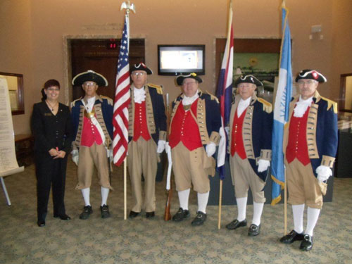 Pictured here is the MOSSAR Color Guard team during the Naturalization Ceremony held at the Harry S. Truman Library in Independence, MO on Tuesday, September 11, 2012.