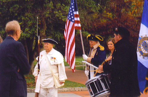 The MOSSAR Color Guard is shown here participating in a DAR Medal Presentation located at Tower Grove Park in St. Louis, MO on October 25, 2009