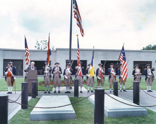 The MOSSAR and KSSSAR Color Guard participated in a ceremony to honor President Harry S. Truman in Independence, Missouri on Monday, July 4, 1994. 