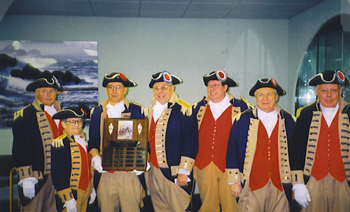 MOSSAR Color Guard team at 17th Annual George Washington Birthday celebration at Kansas City, MO on February 21, 2003.  Winner of President General's Color Guard Trophy for 1996, 1997, 1999, 2001