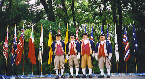 MOSSAR Color Guard team at Pomme de Terre Rendezvous, Hermitage, MO on May 3-4, 2003