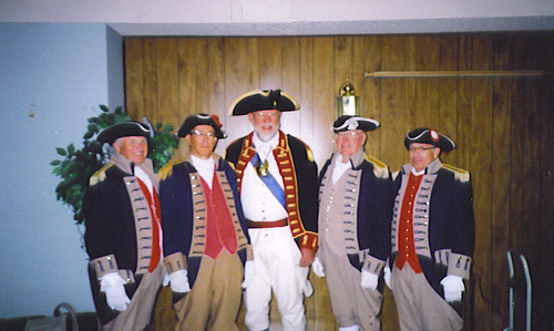 MOSSAR Color Guard team at Point Pleasant, WV Battle Days Colonial Governor's Reception on October 2, 2004
