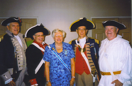 The MOSSAR Color Guard is shown here at the East Central District Meeting along with the Fulton DAR 100th Year Anniversary Meeting located at New Bloomfield, MO on September 19, 2007
