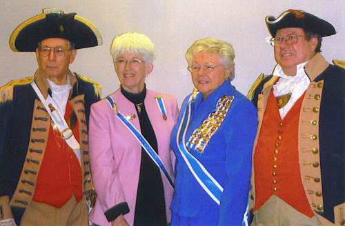 Pictured here is the MOSSAR Color Guard Team taken at the Bess Truman Tea event, held at the Harry S. Truman Library, which was sponsored by the Independence Poineers Chapter in Independence, Missouri on Friday, February 13, 2009.  Pictured here also include Lemira Stubbs (Mrs. Olen), Park State Regent; and Mary Lynn Tolle (Mrs. Stanley), Honorary State Regent
.