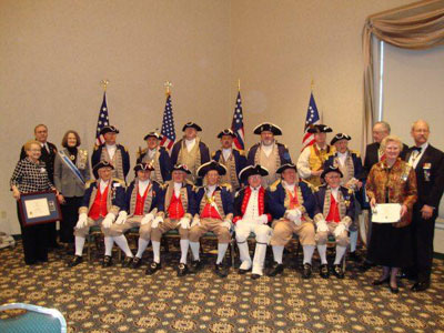 Pictured here is GWBC Color Guard Guard Team and award recipients at the 24th Annual George Washington Birthday Celebration in Overland Park, KS on February 20, 2010.