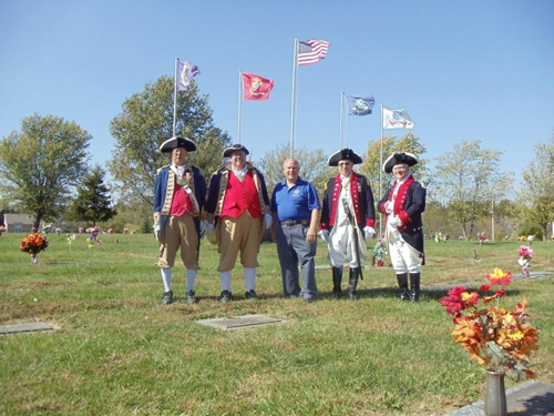 The MOSSAR Color Guard team participated at a Grave Marking at Swan Lake in Grain Valley, Missouri on Saturday, October 16, 2010. They were privileged to meet Colonel Don 'Doc' Ballard, Congressional Medal of Honor Recipient after this grave marking. Colonel 'Doc' Ballard, is the owner of that cemetery.
