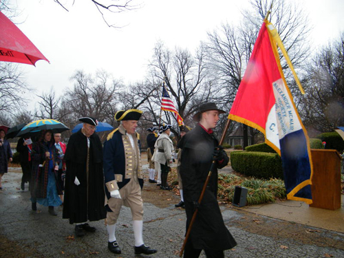  Major Keith Brown and Compatriot Jim Boyd shown here during during the opening ceremony, at Lafayette Park durimg the Presidemts Day Ceremony on Monday, February 21st, 2011