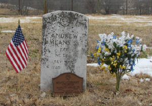Andrew Means Grave Marker 