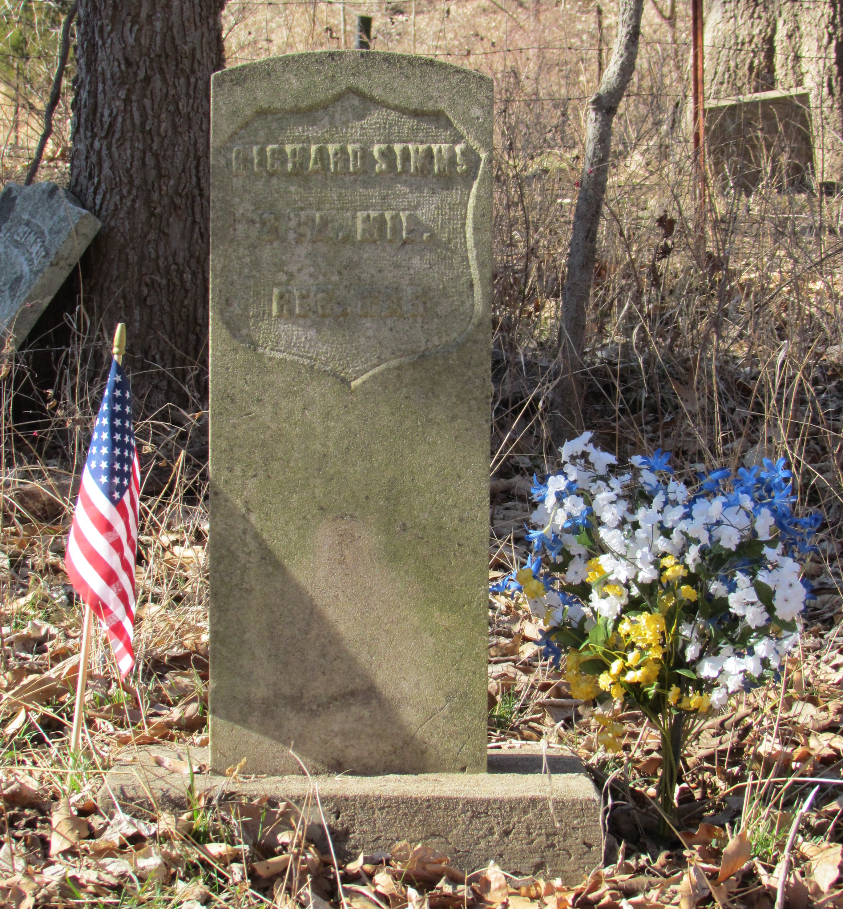 Richard Simms Grave Marker 